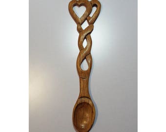 Hand Crafted Welsh Love Spoon 8L Light