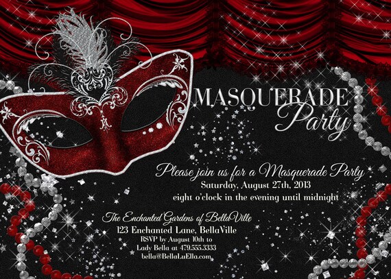Blank Masquerade Invitations 7