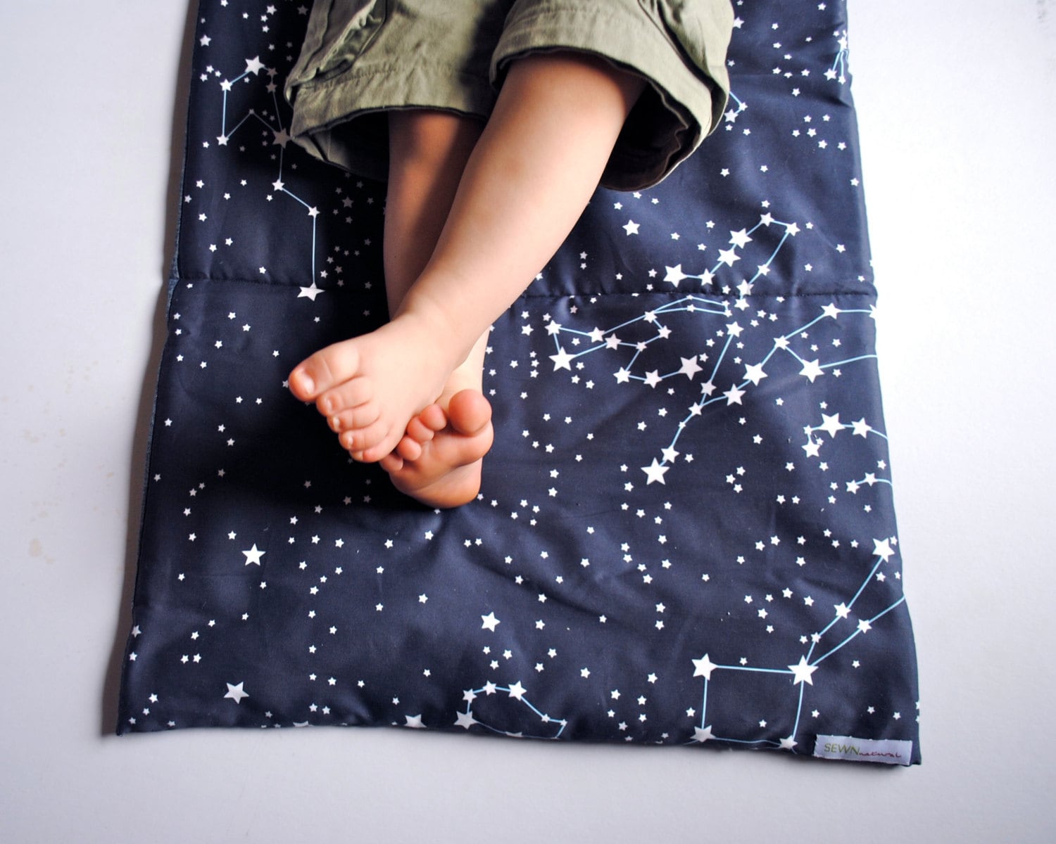 Organic Toddler Nap Mat Preschool Napmat in Galaxy Night Sky