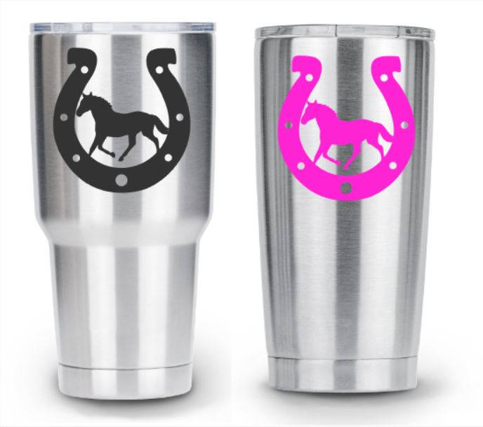 Horseshoe Decal RTIC Tumbler Decal Horse Decal Tumbler