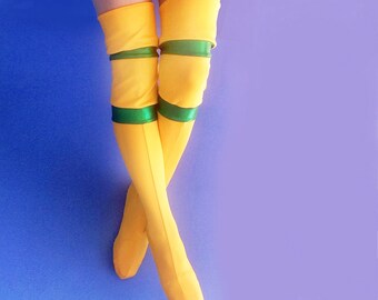 Rogue Thigh High Boots. Bootlet shoe covers. Handmade original