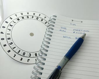 Coded Message Decoder Cipher Wheel Printable - Secret Agent Spy Party James Bond Special Agent Discovery