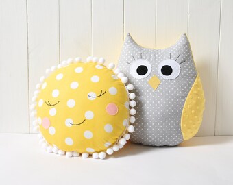 Owl Pillow Owl Cushion Owl Toy Christmas Gift Nursery Decor Nursery Decoration Plush Pillow Toy