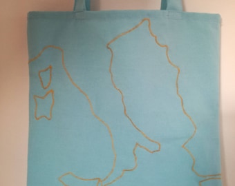 "Adria" hand stitched Tote