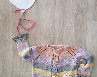 Hand knitted cupcake cardigan