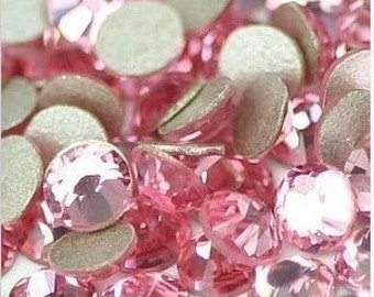 1440pcs Crystal Flat Back Rhinestones Light Rose Light Pink Supreme Quality wholesale loose flatback rhinestone glass crystals beads