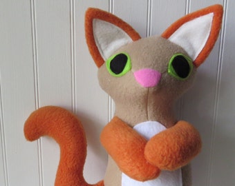 Flame Point Siamese Cat Plush, Cat Doll, Toy Cat