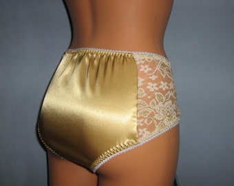 satin gold pants