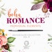 Boho Romance Vol 4, watercolor clipart, flowers clip art, peonies, feathers, bridal graphics, greenery, floral illustration