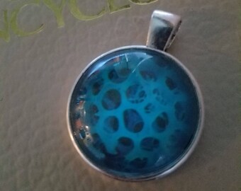 Blue Spore Pendant Necklace