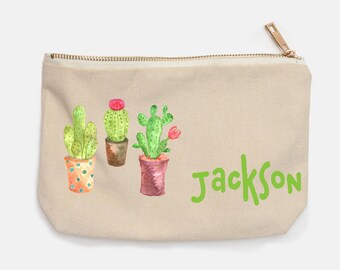Cactus personnalisé étui à crayons pour la rentrée de l’école
