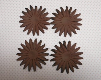 2 x brown paper flower