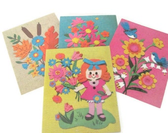 Vintage Greeting Cards - 1970's Birthday Cards, Get Well Cards, 1970's Mod