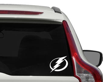 Tampa Bay lightning car window vinyl decal, NHL hockey sticker, go bolts , laptop, yeti tumbler, sports, bumper