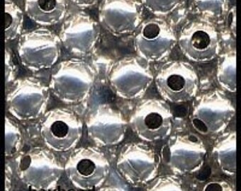 6mm Silver Plated Round Beads (500 pieces)