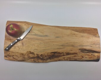 Live edge Maple Board, Serving tray, Cheese Board, Salvaged Maple Ready to Ship