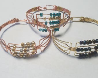Abacus Copper or Mixed Metal Bracelet