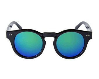 Pantos noir Lunettes de soleil verres miroir