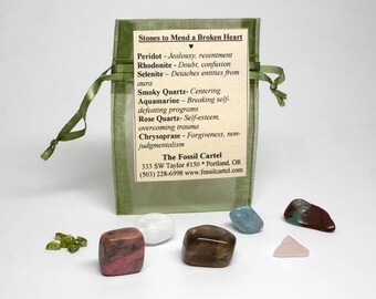 Stones to Mend a Broken Heart after a Breakup - Healing Pouch