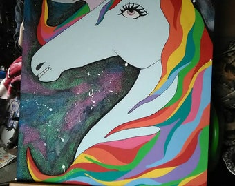 Glitter Unicorn 16 by 20