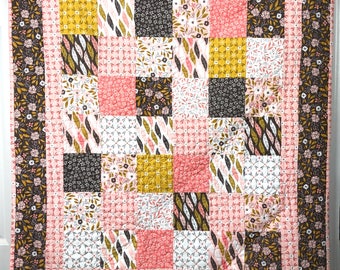Baby Blanket, Baby Girl Quilt, Childs Blanket, Childs Quilt, New Baby Gift, Baby Shower Gift, Handmade Quilt, Baby Decor, Childs Bedding