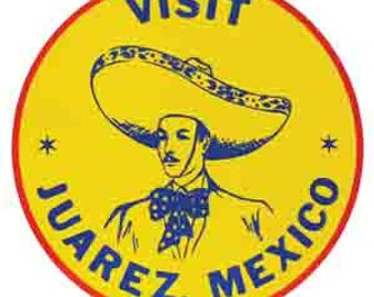 Vintage Style Juarez Mexico Decal sticker