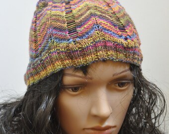 Zigzag striped lightweight hat