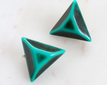 Triangle Clip On Earrings - Geometric Earrings