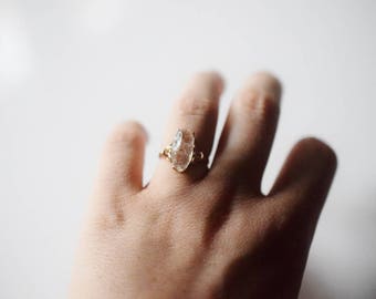14k Rose Gold Engagement Ring Unique Engagement Ring Uncut diamond ring Avello