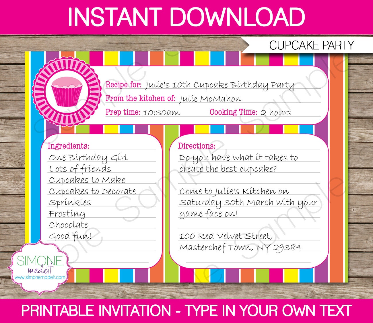 an invitation for a birthday party