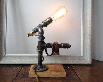 Industrial jewelry holder lamp