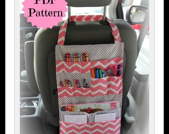 TUTORIAL - Kids Car Organizer Pattern - Activity Portfolio - Crayon Holder - INSTANT DOWNLOAD