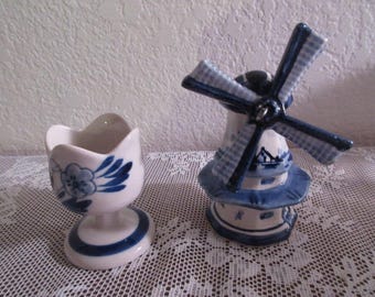 Vintage Delft Toothpick Holder/Windmill Figurine