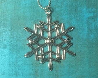 Large Snowflake Pendant necklace