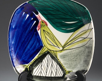 Stavangerflint, Norway - INGER WAAGE - Small Dish with a Hen