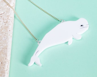 Whale Necklace - Beluga Necklace - Whale Jewellery - Beluga Whale Necklace - Beluga Gift - Whale Gift - Whale Jewelry - Animal Necklace