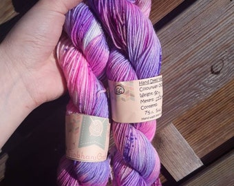 Hand dyed yarn - Barbie - sock - 50g skeins