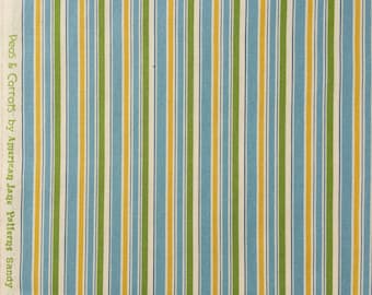 American Jane Peas & Carrots Stripe blue moda fabrics Fat Quarter or more OOP HTF