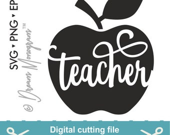 Teacher life Svg, Teacher Svg, Teach Svg, Thank you Svg, School Svg, Apple Svg, Cutting files for use with Silhouette Cameo and Cricut