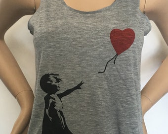 Girl With Balloon Tank Top