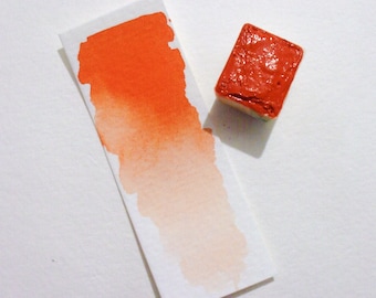 Benzimida Orange - Handmade Watercolor Paint - Art Supply - Artist Gift - Art Paint - Handcrafted Professional Watercolour