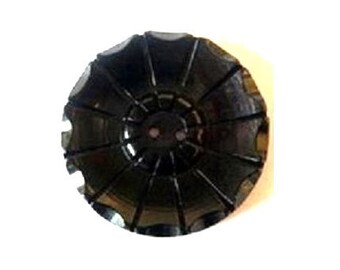 Antique vintage plastic button black flower ART DECO, 30mm