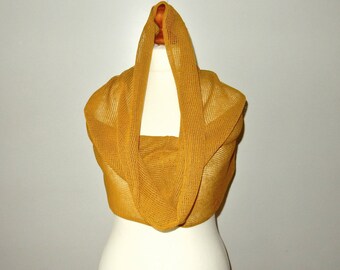 Head-covering Infinity shawl scarf Knit chapel veil Linen loop Scarf Spring Shawl Woman circle scarf Knit cowl Scarf Ladies shawls wraps