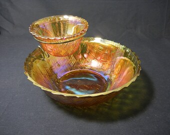 Weavetex # 16 Chip and Dip Bowl by Indiana Glass