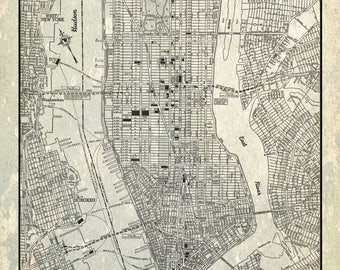 new york city map 1944 new york city manhattan street map gray grunge