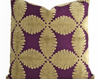 Luxury Soft Dark Purple velvet pillow cover 20x20 - Dark plum pillow - Boho purple pillow - Dark purple velvet pillow - Decorative pillow