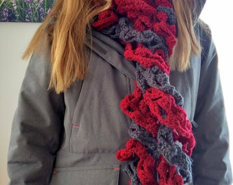 Scarf, one of a kind extra large and very warm candy cane scarf.
