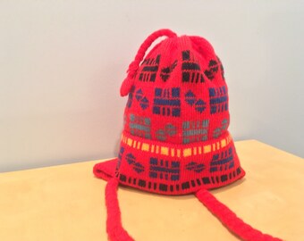 Vintage Winter/Ski Hat made in Vermont- 100% Wool