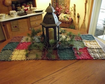 Rustic Rag Quilt Table Runners - Made to Order, Handmade, Farmhouse Decor, Country Kitchen, Primitive Decor!