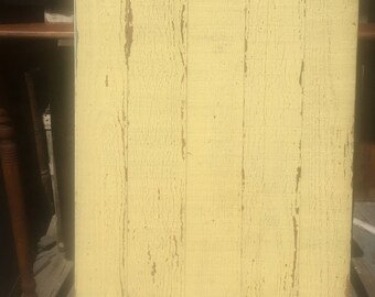Antique Wood Door in Yellow Paint